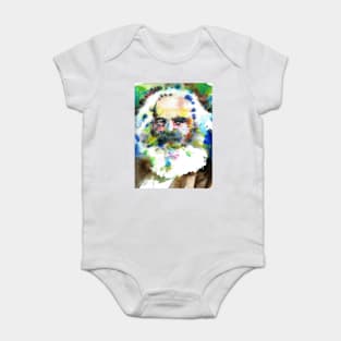 KARL MARX watercolor portrait .1 Baby Bodysuit